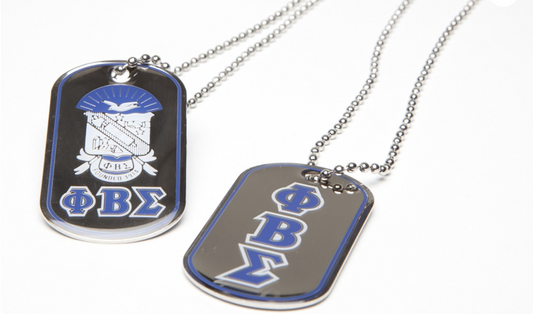 Phi Beta Sigma Dog Tag Necklace