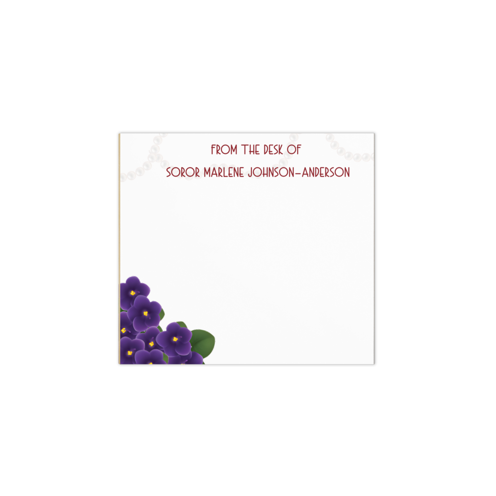 QUAC Fundraiser: Violets Notepad - 5.5 x 6 inches