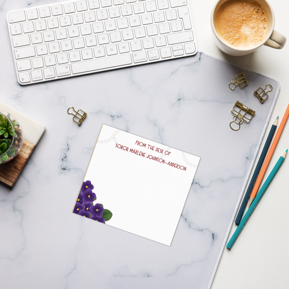 QUAC Fundraiser: Violets Notepad - 5.5 x 6 inches